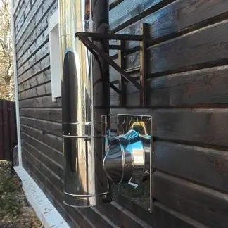 Монтаж сэндвич дымохода